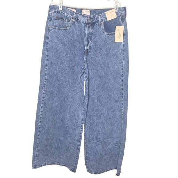 Universal Thread Blue Super Wide Leg Jeans Casual Plus Size 14 NWT - Picture 3 of 6